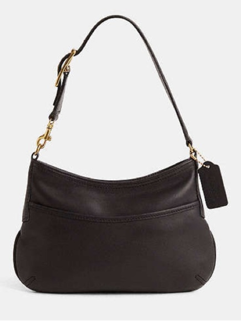 Coach Vintage Legacy West Demi Pouch in black leather with gold hardware